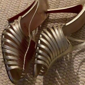Christian Louboutin Metallic Strappy Heels